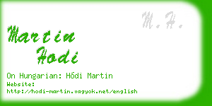 martin hodi business card