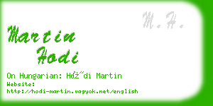 martin hodi business card